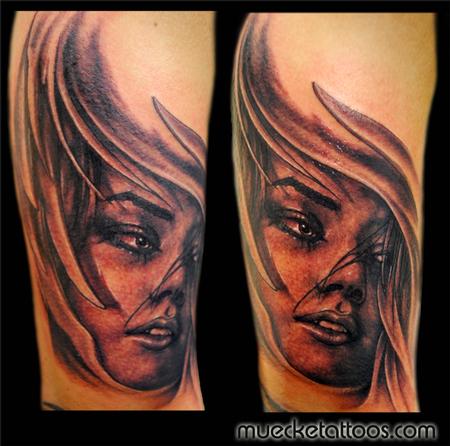 Tattoos - Fine Art Tattoo, Woman Portrait Tattoo - 74330